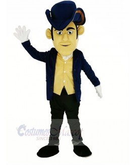 Dark Blue Patriot Mascot Costume People