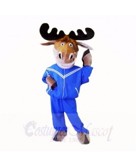 Sport Elk with Blue Sports Wear Mascot Costumes School