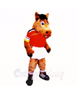 Sport Lightweight Horse with Red Shirt Mascot Costumes School