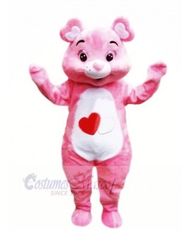 Lightweight Pink Bear Mascot Costume Cartoon