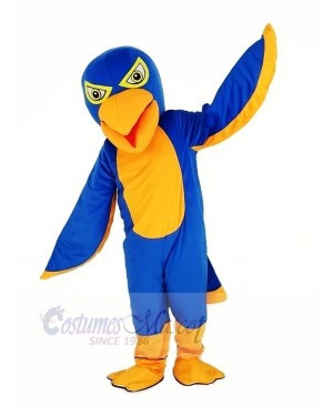 Royal Blue and Orange Falcon Mascot Costume Animal