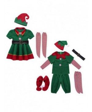 Christmas Elf Costumes kid Xmas cosplay Fancy dress Parent-child Suit Gift