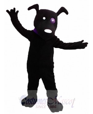 Cute Black Dog Mascot Costume