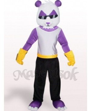 Purple Panda Plush Adult Mascot Costume