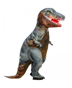 Gray T-Rex Tyrannosaurus Dinosaur Inflatable Costume Fancy Dress up Costume for Adult 