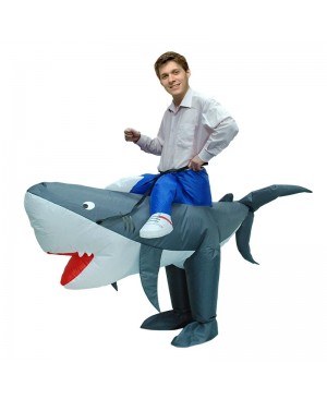 Shark Carry Me Ride on Inflatable Costume Fancy Dress For Adult/Kid