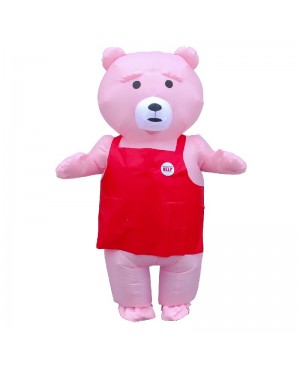 Pink Teddy Bear Inflatable Costume Halloween Xmas Cosplay Costume