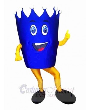 Blue Crown Mascot Costume