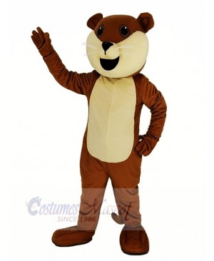 Brown Ollie Otter Mascot Costume Animal