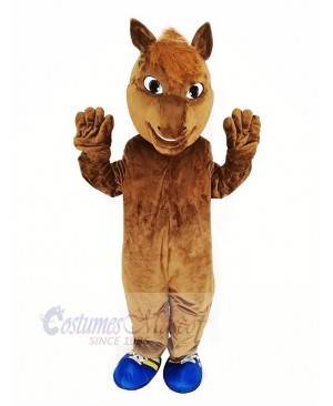 Brown Horse Race Mascot Costume