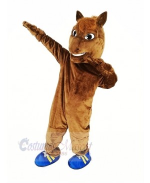 Brown Horse Race Mascot Costume