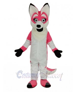 Pink Fox with Long Tail Mascot Costume