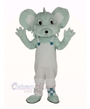 Grey Koala in White Coat Mascot Costume