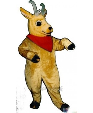 Cute Andy Antelope with Neckerchief Mascot Costume