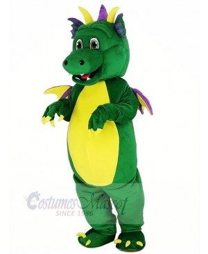 Green Dragon Mascot Costume Cartoon