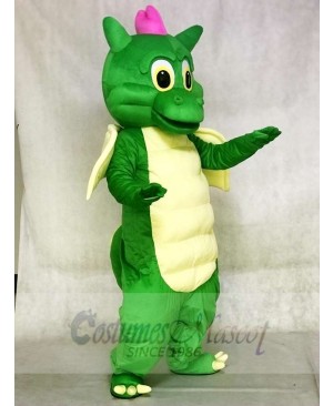 Green Dragon with Yellow Wings Mascot Costumes 