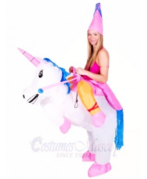 Carry Me Ride on Unicorn Inflatable Halloween Xmas Costumes for Adults