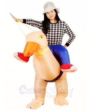 Ride on Ostrich Inflatable Halloween Xmas Costumes for Adults