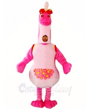 Pink Dinosaur with Spikes Mascot Costumes Animal 