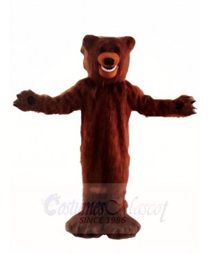 Hairy Brown Bear Mascot Costumes Animal