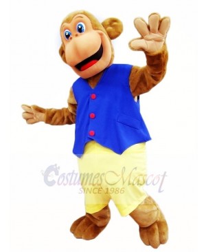 Blue Vest Monkey Mascot Costumes Animal