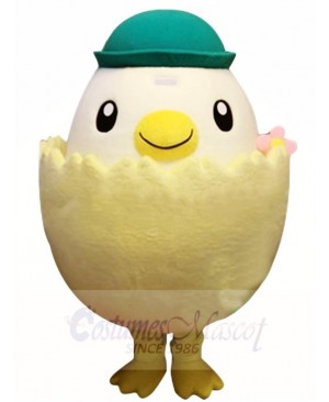 Green Hat Chick In Egg Mascot Costumes Poultry