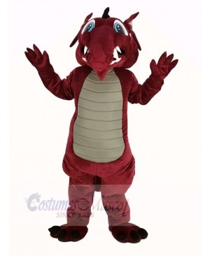 Wine Color Dragon Mascot Costume