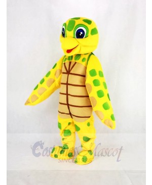 Cute Sea Turtle Mascot Costume Cartoon	