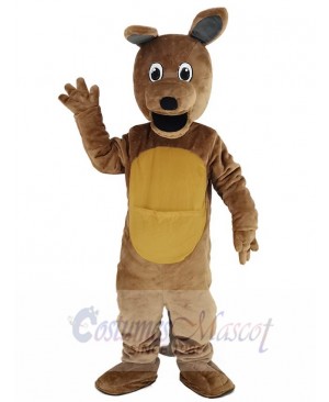 Brown Kangaroo With Long Ears Mascot Costume