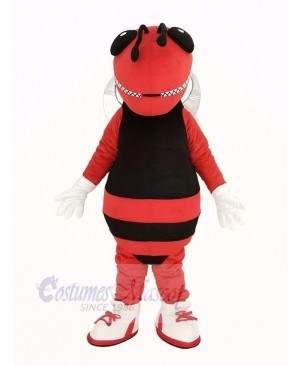 Red and Black Hornet Bee Mascot Costume Insect