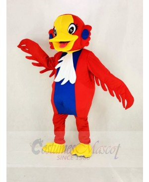 Yellow Head Red Swan Bird Mascot Costume School