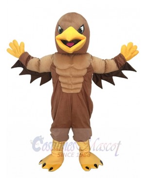 Cute Mighty Golden Eagle Mascot Costume