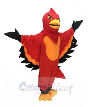 Cute Red and Orange Thunderbird Mascot Costume