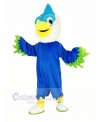 Royal Blue Head Bird Mascot Costume Animal