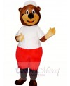Sport Bear with White Hat Mascot Costumes Animal