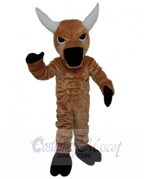 Brown Muscle Ox Bull Mascot Costume For Adults Mascot Heads