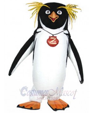 Cody Northern Rockhopper Penguin Mascot Costume Surf's Up Cartoon