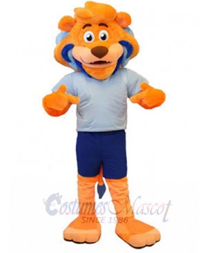 Nimble Orange Lion Mascot Costume Animal