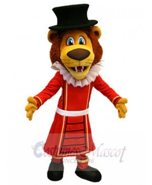 Noble Lion Mascot Costume Animal in Red Outfit