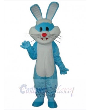 Blue and White Easter Bunny Mascot Costume Animal