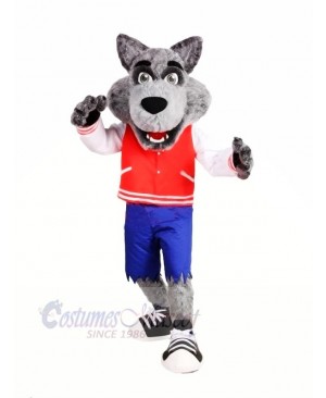 College Wolf Mascot Costumes Cartoon	