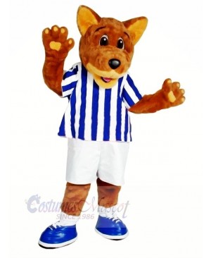 Lovely College Brown Wolf Mascot Costumes Cartoon