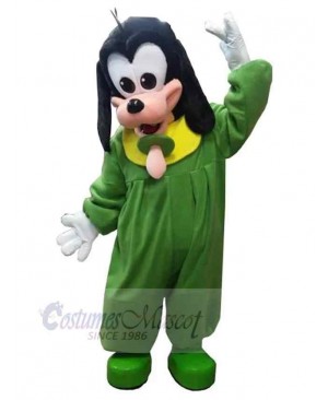 Green Dog Mascot Costume Animal with Nipple