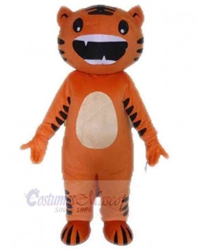 Funny Orange And Black Cat Mascot Costume Animal