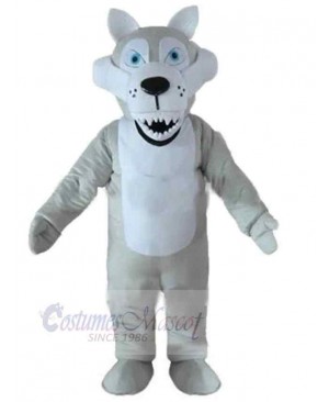 Light Gray Wolf Mascot Costume Animal