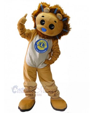 Blue Nose Brown Lion Mascot Costume Animal