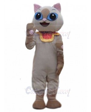 Baby Siamese Cat Mascot Costume with Red Bibs Animal