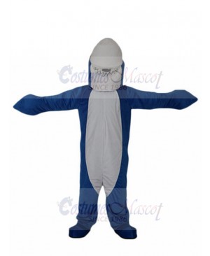 Grinning Blue Shark Mascot Costume Animal