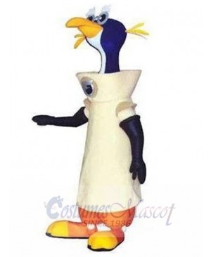 Astronaut Penguin Mascot Costume in White Space Suit Animal