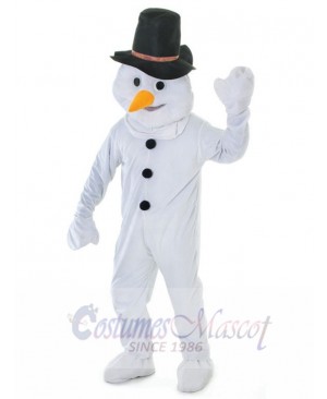 Orange Nose Snowman Mascot Costume Cartoon